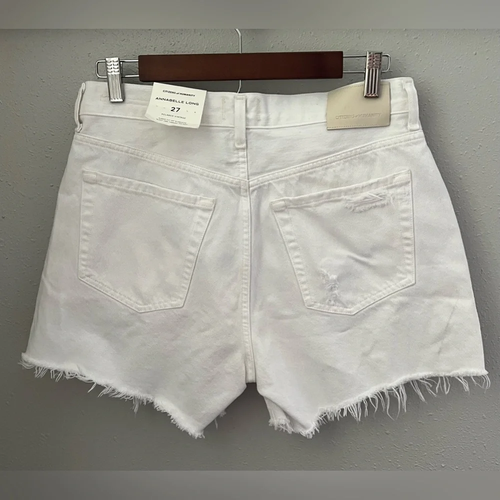 Citizens of Humanity Annabelle Long Short In White Size 27 New